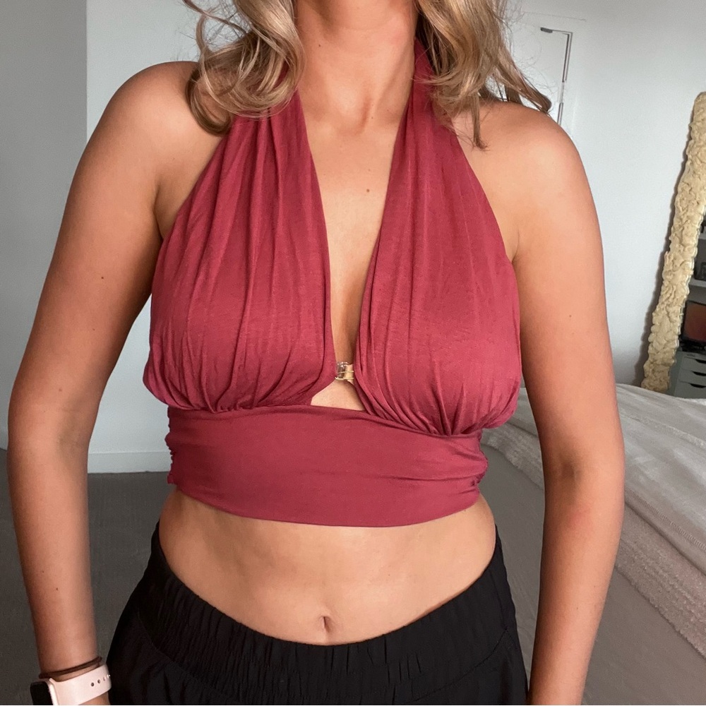 Lulu's pink Halter Top